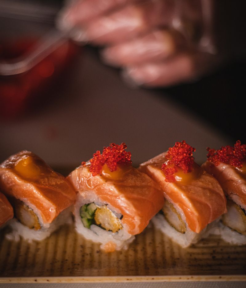 Sushi mit Kaviar